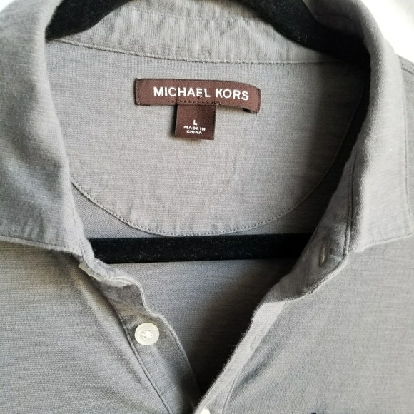 Michael Kors 100% cotton soft Grey polo shirt - Picture 2 of 4